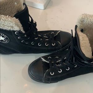 Chuck Taylor’s with fur trim